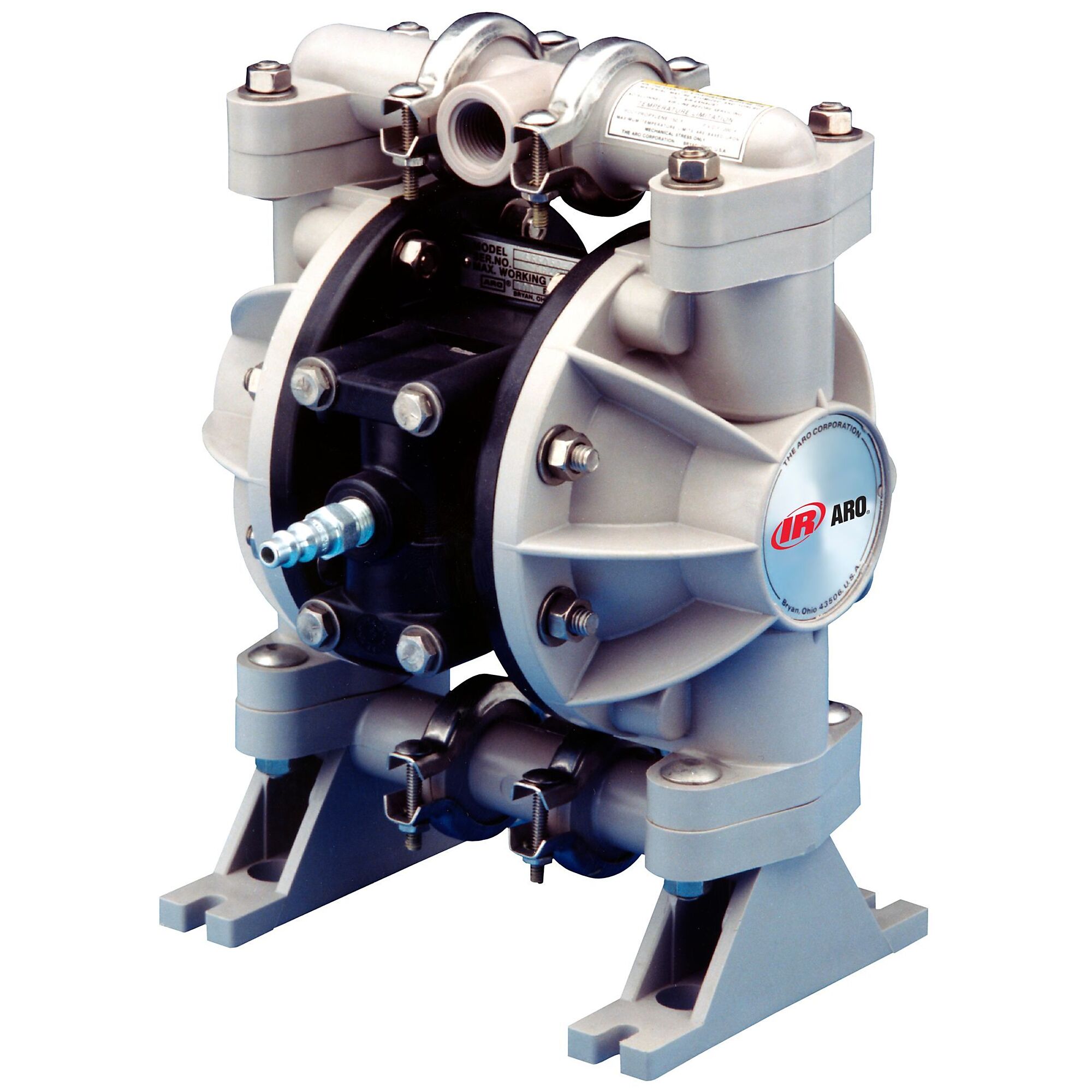 ARO Ingersoll Rand 1/2in. Air Operated Diaphragm Pump, Flow 13 GPM, Inlet Port 1/2 in, Outlet Port 1/2 in, Model# 666053-388